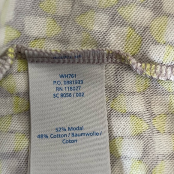 Boden Margot Jersey Dress Citrus Geo Pattern Scoop Neck Cap Sleeves Boho Size 8 - Picture 4 of 7